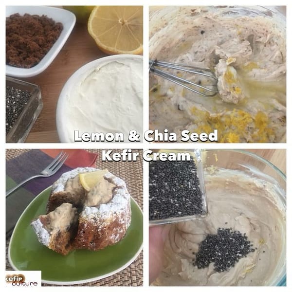 Lemon and Chia Seed Kefir Cream